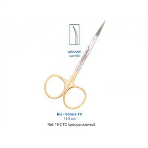 19-2TC Ножницы изогнутые Iris TC 11,5см, HLW