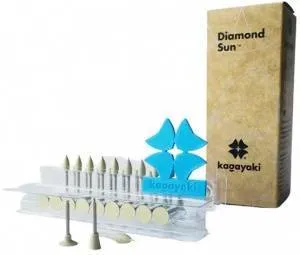 Полиры силиконовые набор Diamond Sun, 30шт, 10 абразивность, DMS 10/1,2,3, KAGAYAKI