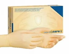 Перчатки латексные L (8-9), 100шт, 2 хлор, DL 202, Safe&Care