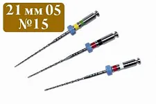 Мtwo Тейпер файлы 21мм конус 05 №15 (6шт), VDW