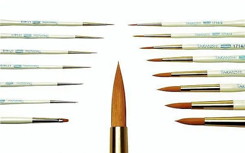 Кисть Takanishi для керамики, искуств. волос №8 (2шт) #1714-0008, RENFERT