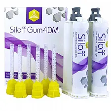 Десневая маска Siloff  40М (мягкая) 2x50мл, 20 смесительных наконечников, КрасТехноМед