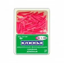 1.186 Клинья деревянны розовые(100шт), ТОР ВМ