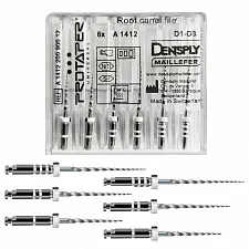 Машинные файлы ProTaper для перелечивания, ассорти D1-D3 (6шт), МАЛИФЕР
