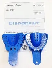 Слепочные ложки, пластиковые Impression Trays, 12шт, 1107-5(S), ВЧ-5, Dispodent
