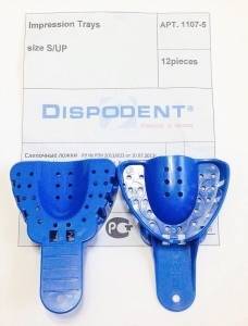Слепочные ложки, пластиковые Impression Trays, 12шт, 1107-5(S), ВЧ-5, Dispodent