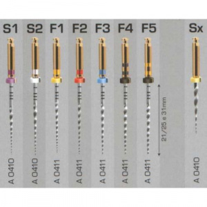 Машинные файлы ProTaper (Протейпер) 25мм ассорти (SX-F3  по 1шт), A 0409/A041522590112, МАЛИФЕР