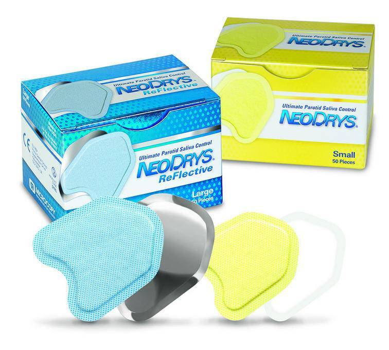 Валики абсорбирующие ЗЕРКАЛЬНЫЕ NeoDrys (синие) (Dry tips/Драй типсы), Microcopy