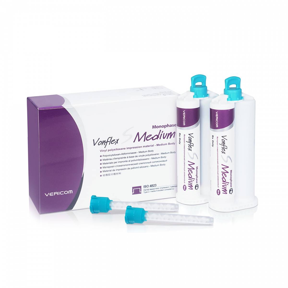 Вонфлекс С Медиум Нормал (Vonflex S Medium Normal), слепочный материал, база+катал. 2х50мл), Vericom