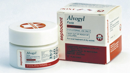 Альвожил (Alvogyl), паста д/альвеолярных повязок, 10г, СЕПТОДОНТ