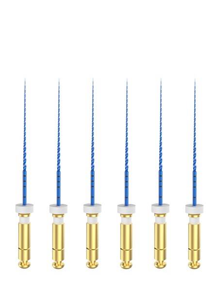 Машинные файлы MG3 II Blue 25мм 03 №15, стерильные файлы, никель-титан, 6шт, ЕВРОФАЙЛ
