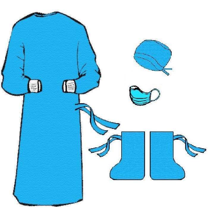 Комплект одежды стерильный большой (халат2,шапочка3, маска2, бахилы1, чехол2 и др), ЗДРАВМЕДТЕХ-М