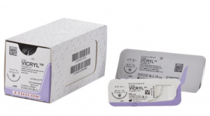 Викрил (Vicryl) 3/0 (12шт, 75см, 20мм, 1/2, колющая), W9114, Jh@Jh