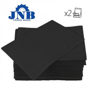 Салфетки для пациентов 33*45см, черные (500шт), JNB