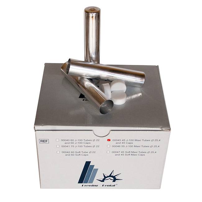 Комплект алюминиевых трубок с тефлон. заглушками д25 (45 шт) 00045, Pressing Dental