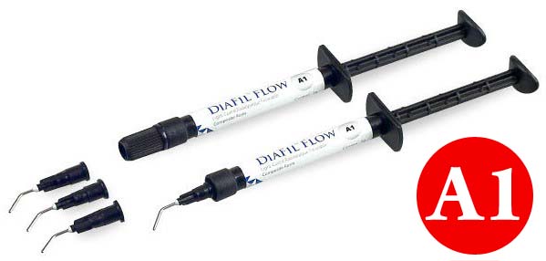 ДиаФил Флоу шприц (2г) + канюли (10шт) A1 (DiaFil Flow A1), ДиаДент