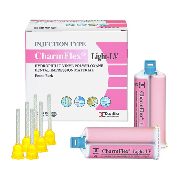 ЧармФлекс Лайт (CharmFlex Light LV ), Корригирующий слепочный материал, низкой жесткости, 2катр.х50мл+6, DentKist