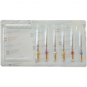 Протейпер Голд (Protaper Gold) стерильные файлы 25мм ассорти SX-F3, 6шт, A0409225G0103 МАЛИФЕР