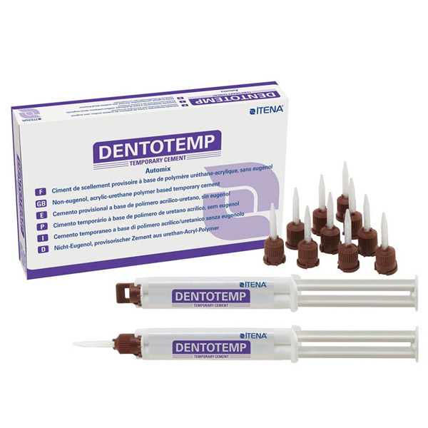 ДентоTемп Автомикс (DentoTemp automix), для долговремен. фиксац., 2шпрх5мл, без эвгенола, ITENA