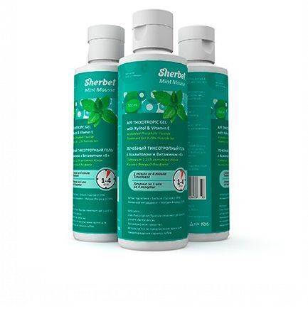 Фтористый гель рН-Нейтральный, Ментоловый мусс, (500мл), Sherbet
