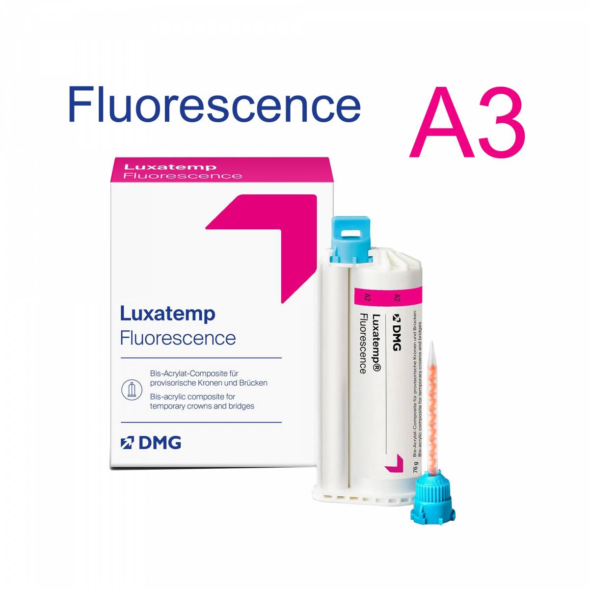 Люксатемп Флуоресцентный (Luxatemp Fluorescence), А3, картридж 76г, 110710, DMG