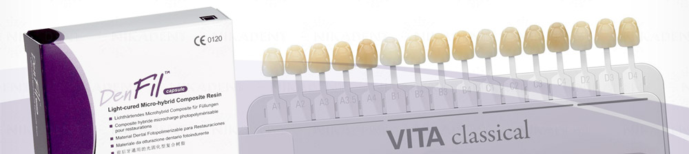 Denfil – светоотверждаемый композитный стоматологический материал.