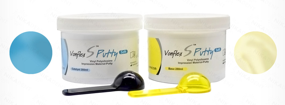 vonflex S Putty, А-силикон стоматологический для снятия базовых оттисков.