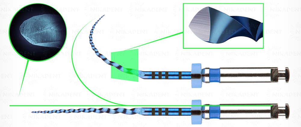 SuperFiles Blue машинные NiTi файлы для эндодонтической обработки корневых каналов зубов