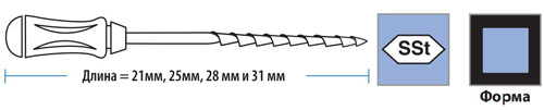 ручные К-файлы Малифер K-FILES Malifer Dentsply ручные К-файлы Малифер K-FILES Malifer Dentsply