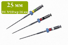 Мtwo Тейпер файлы 25мм конус 04 №10 wp 16мм (6шт), VDW