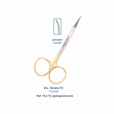 19-2TC Ножницы изогнутые Iris TC 11,5см, HLW
