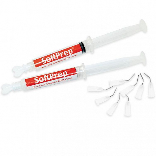 SoftPrep, М-л стоматологический (крем) для обработки корневых каналов с ЭДТА, 2шпрц.х6г, Spident