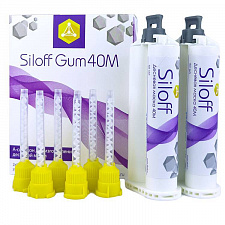 Десневая маска Siloff  40М (мягкая) 2x50мл, 20 смесительных наконечников, КрасТехноМед