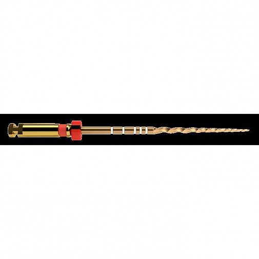 Протейпер Голд (Protaper Gold) стерильные файлы 25мм F2, 6шт, A0411225G0203, МАЛИФЕР