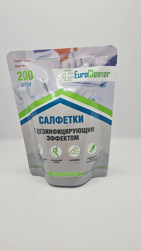 Салфетки дезинфицир. в блоках ЕВРОКЛИНЕР, 200шт, EuroType