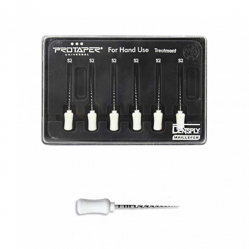 Ручные файлы ProTaper Hand 25мм S2 (6шт), A041602510212, МАЛИФЕР