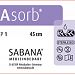 САБАсорб G53183-45 5/0 (24шт, 45см, 18мм, 3/8), обр.-реж., трехгр., SABANA