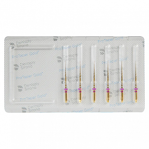Протейпер Голд (Protaper Gold) стерильные файлы 25мм S2, 6шт, A0410225G0203, МАЛИФЕР