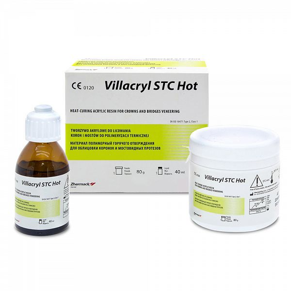 Виллакрил STC Hot (Villacryl STC Hot), A2, пластмасса для ремонта протезов, 80г+40мл, V210A2Z02, Everall7