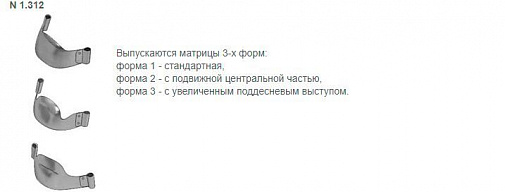 1.312 (3) Матрицы контур. замковые средние (с увел. поддесневым выст.), ТОР ВМ