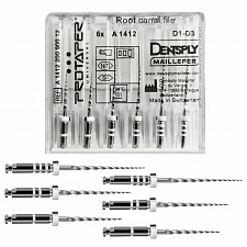 Машинные файлы ProTaper для перелечивания, ассорти D1-D3 (6шт), МАЛИФЕР