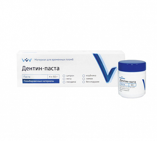 Дентин-паста (вишня) (50г), д/временного пломб, ВладМиВа