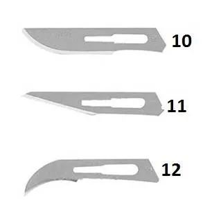 Лезвия для скальпеля №10 углеродистая сталь (100шт), 0601-01-10, ApexMed
