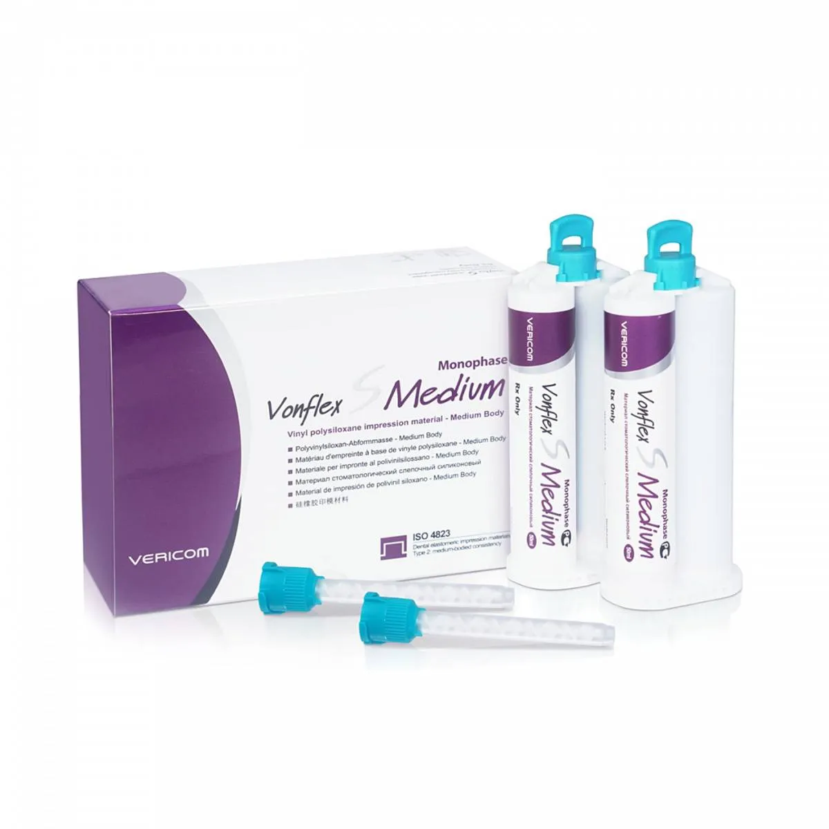 Вонфлекс С Медиум Нормал (Vonflex S Medium Normal), слепочный материал, база+катал. 2х50мл), Vericom